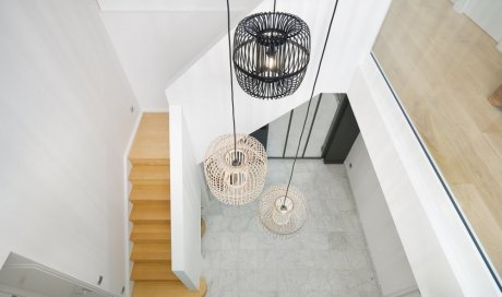 RENOVATION D'UNE CAGE D'ESCALIER DANS UNE MAISON SITUEE A CHAZEY SUR AIN PAR NOTRE ENTREPRISE SITUEE A VENISSIEUX