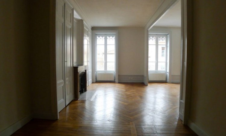 RENOVATION MURS - PLAFOND ET BOISERIES SALON DANS UN APPARTEMENT SITUE A LYON